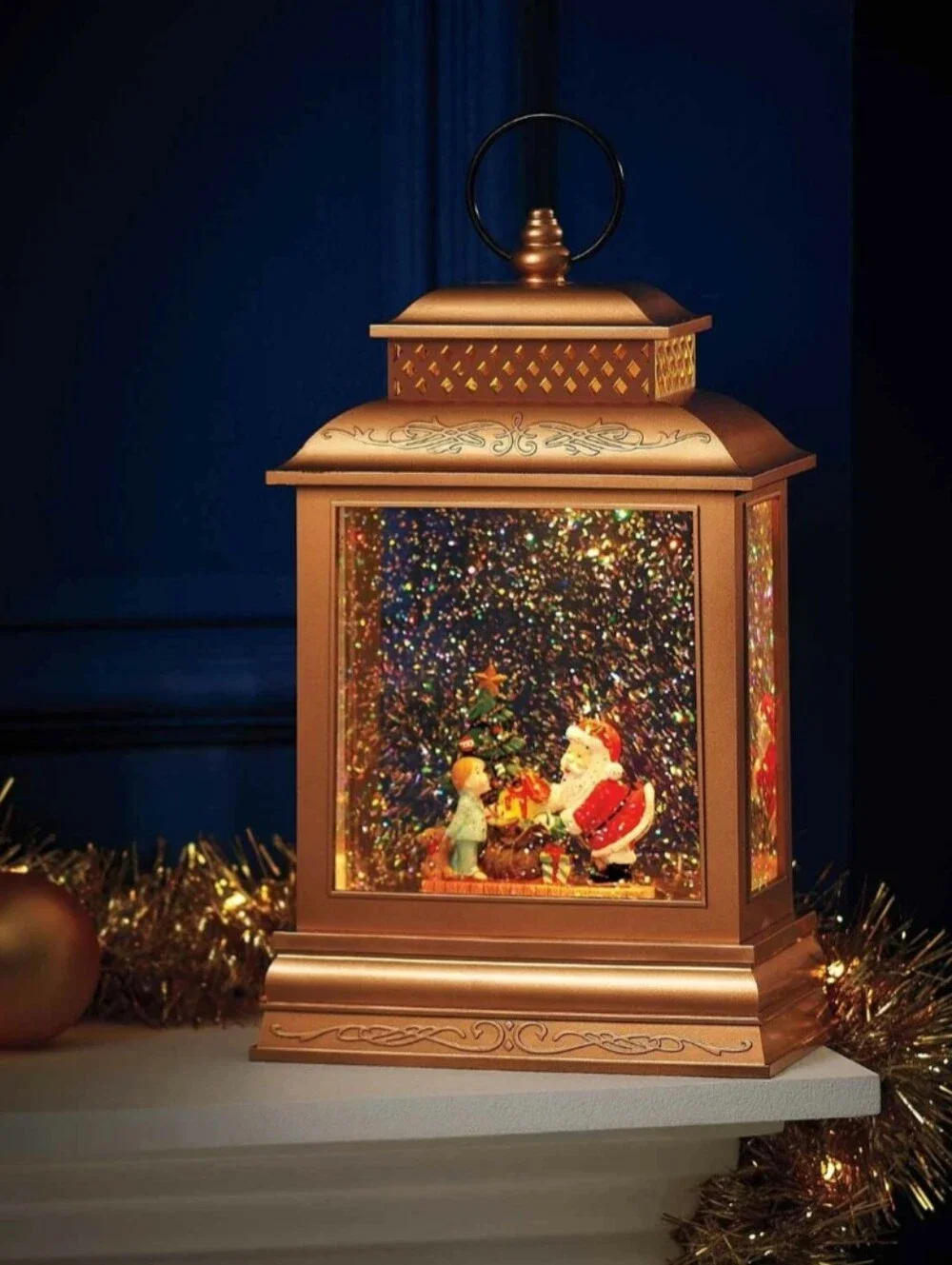 2021 Avon Gifts From Santa Snow Globe Lantern NIB